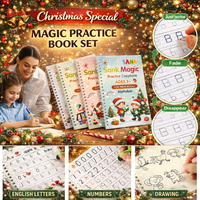 Magic Reusable Kids Copybook Set – 4 Books + Free Pen, Grip & 10 Refills